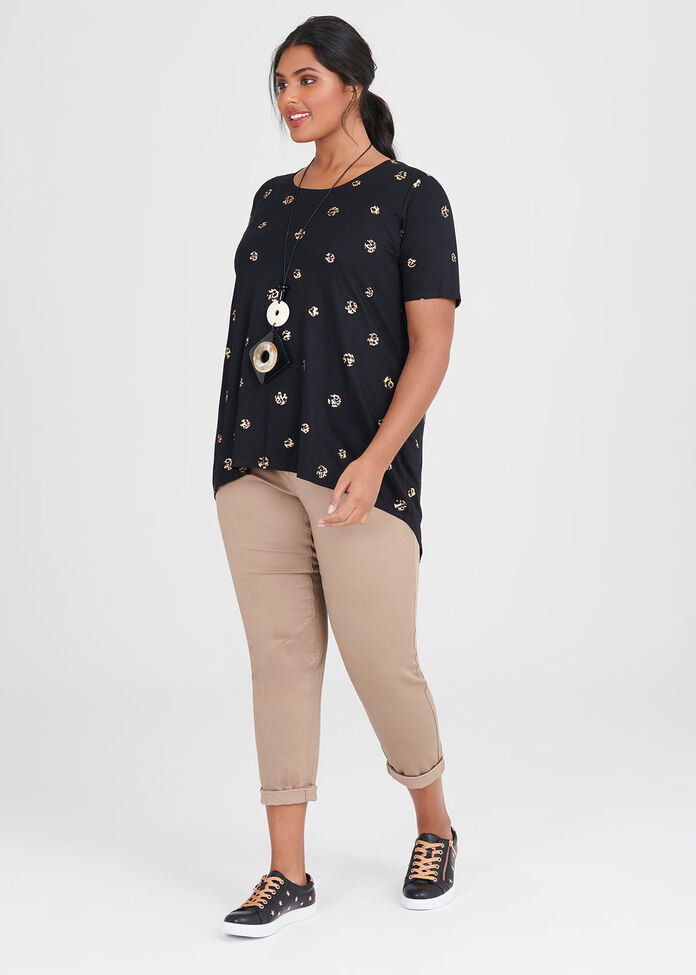 Bamboo Spot Foil Top, , hi-res