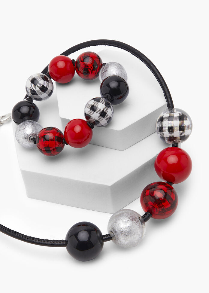 Gingham Stretch Bracelet, , hi-res