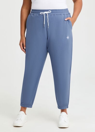 Plus Size Cotton Logo Relaxed Trackpant
