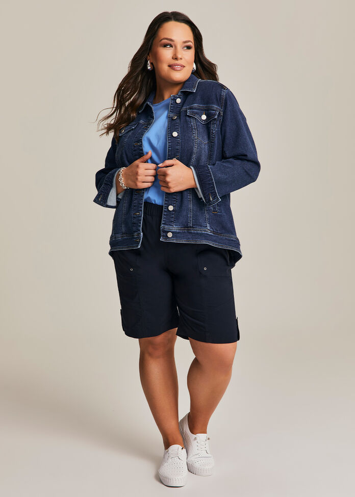 Petite Zip Pocket Cargo Short, , hi-res