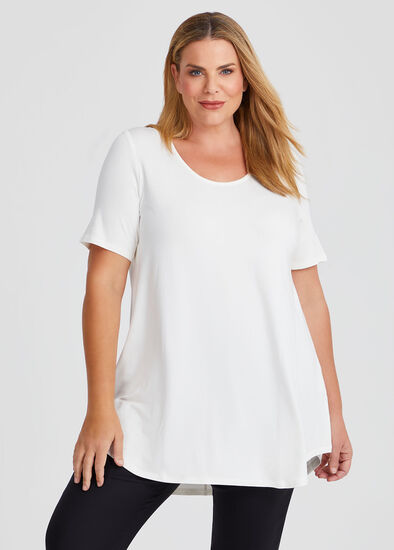 Plus Size Bamboo Base Short Sleeve Top