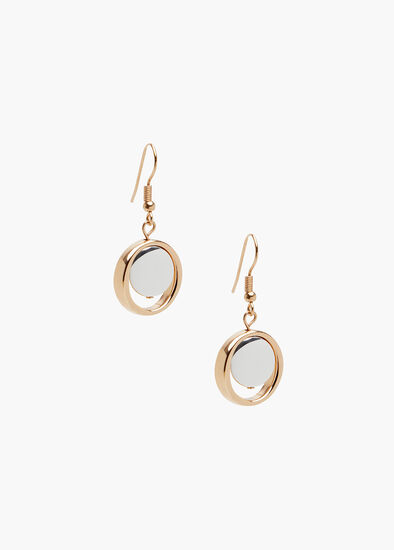 Two Tone Circle Earrings