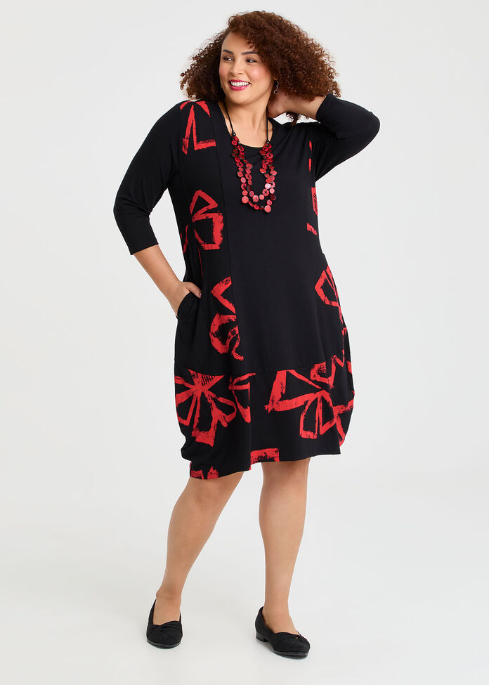 Rhapsody Spliced Natural Dress, , hi-res
