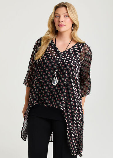 Plus Size Velour Obsession Spot Tunic