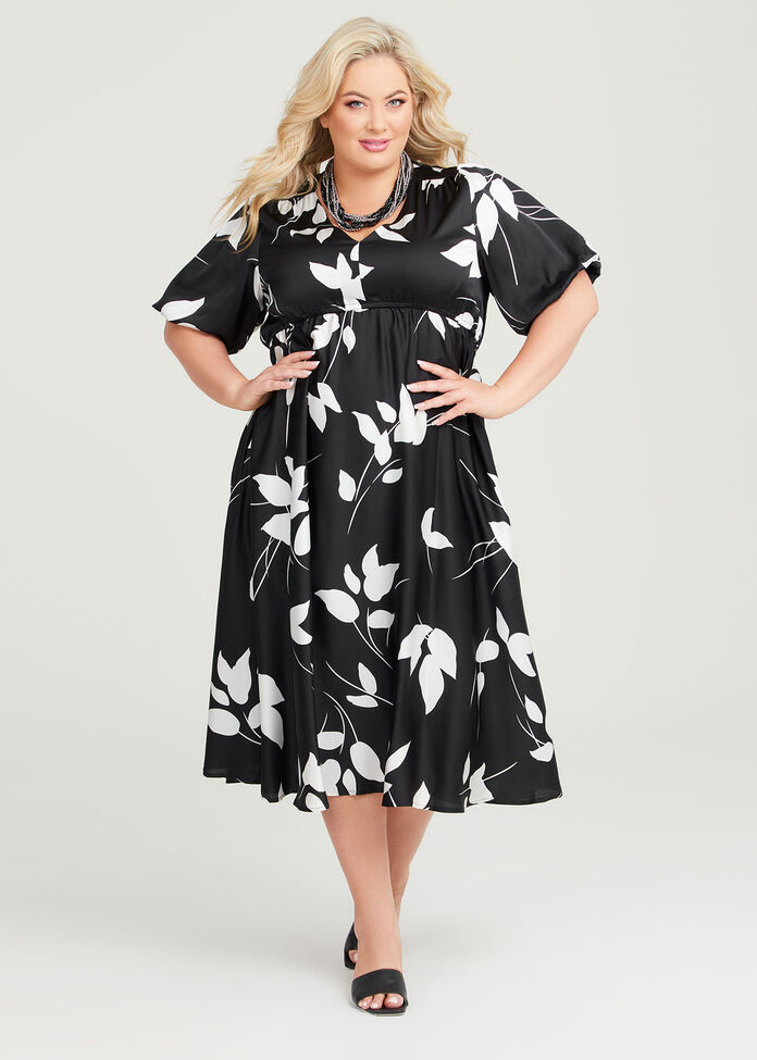 lady jane dress shop Plus Size Satin Midi in Black Fashion