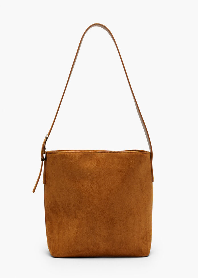 Faux Suede Shoulder Bag, , hi-res