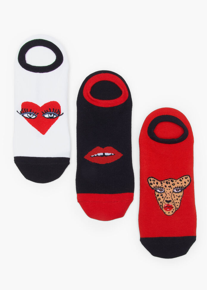 Shop 3Pk Bouffants Cotton Ankle Socks in Multi | Accessories | Taking