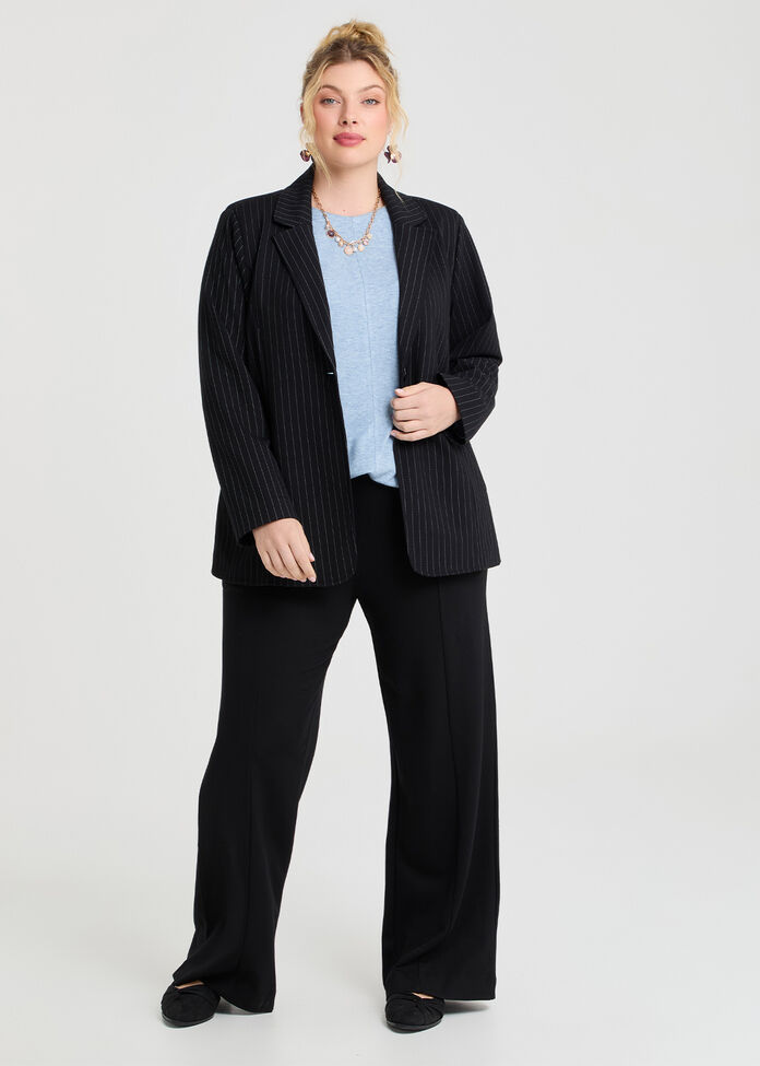 Natural Pinstripe Jacket, , hi-res