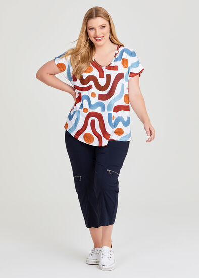 Plus Size Castaway Cargo 3/4 Pocket Pant
