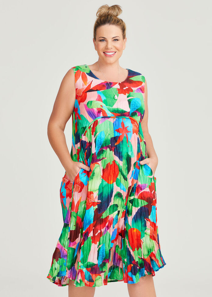 Shop Plus Size Cotton Bright Floral Dress in Multi | Taking Shape AU