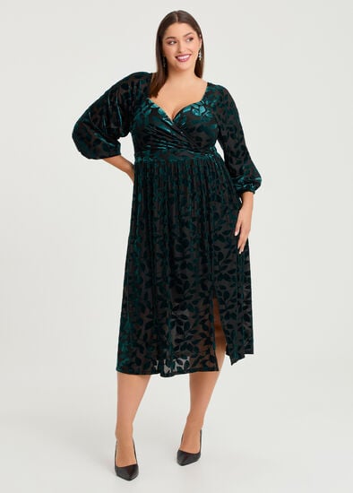 Plus Size Vivi Burnout Velvet Evening Dress