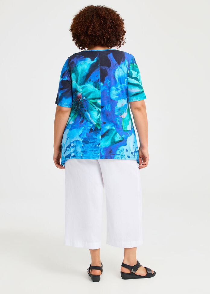 Blue Lagoon Cotton Modal Slub Top, , hi-res