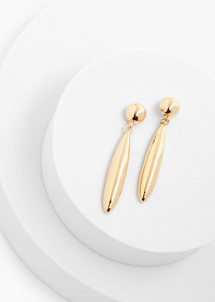 Shiny Post Earrings, , hi-res