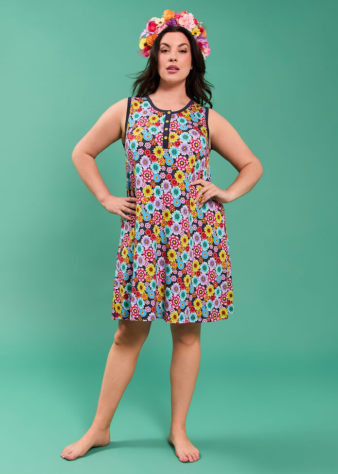Catalina Benedict Floral Nightie, , hi-res