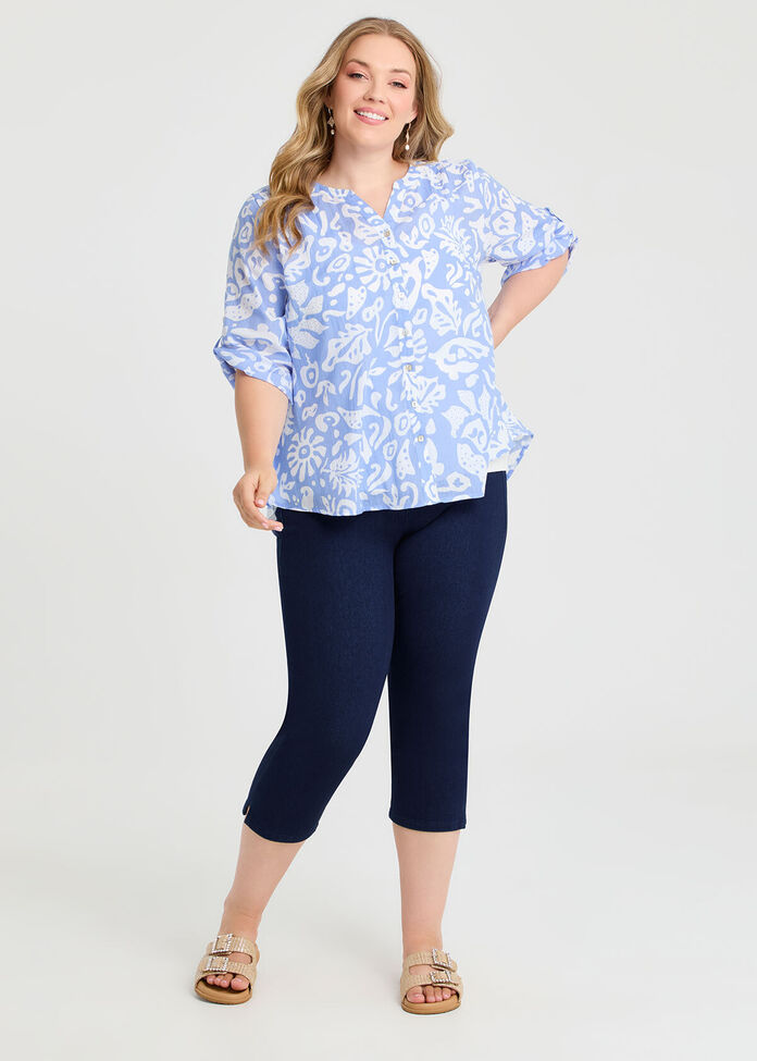 Cotton Batik Print Top, , hi-res