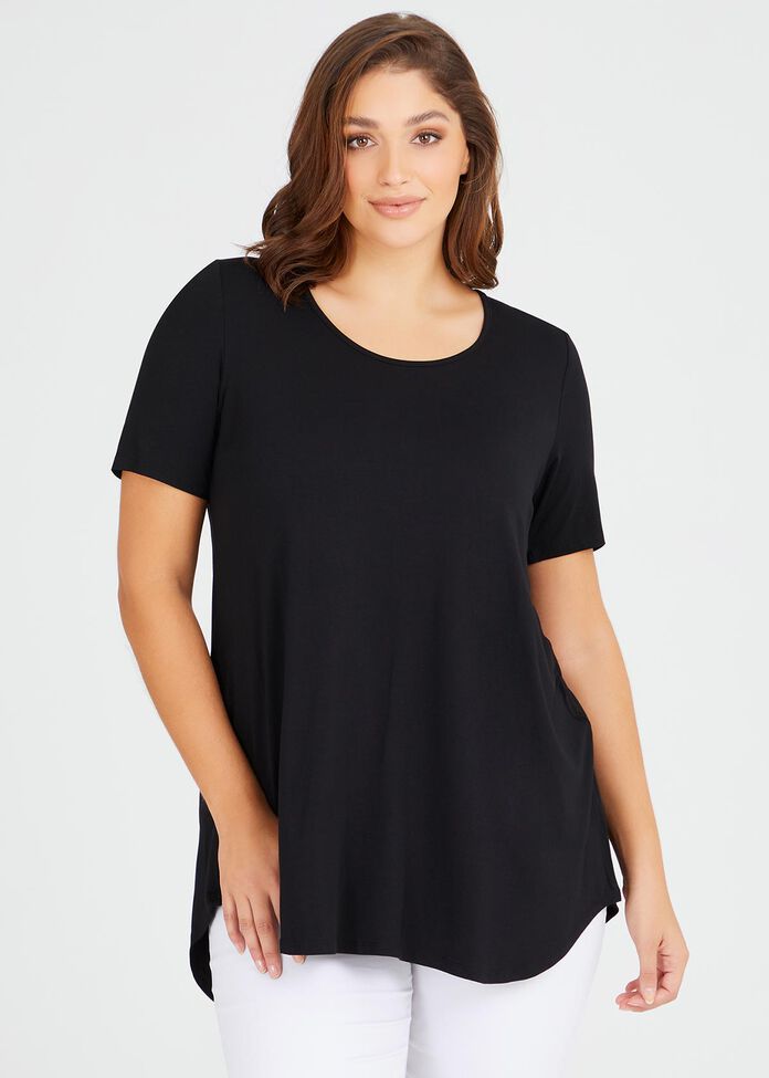 Bamboo Base Short Sleeve Top, , hi-res