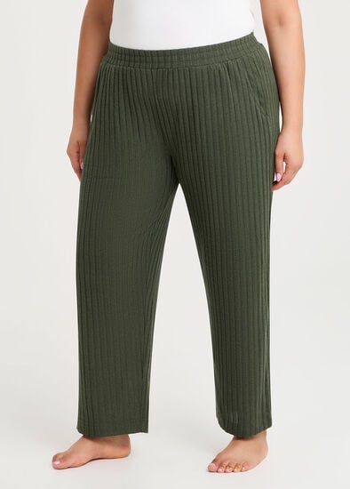 Plus Size Cosy Rib Marle Lounge Pant