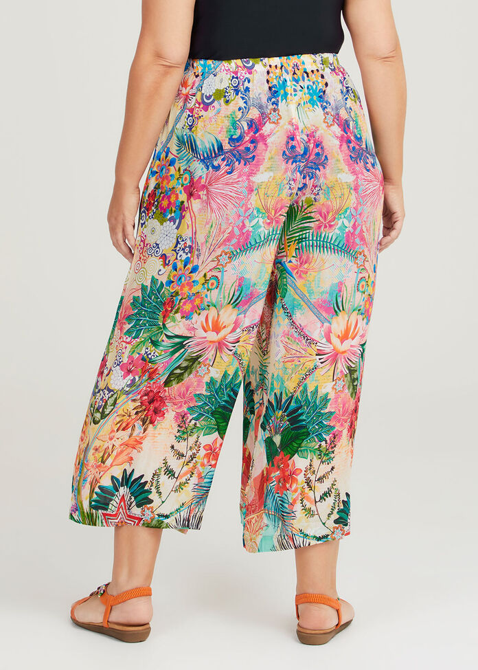 Shop Plus Size Tropical Sunset Pull On Pant in Multi | Taking Shape AU