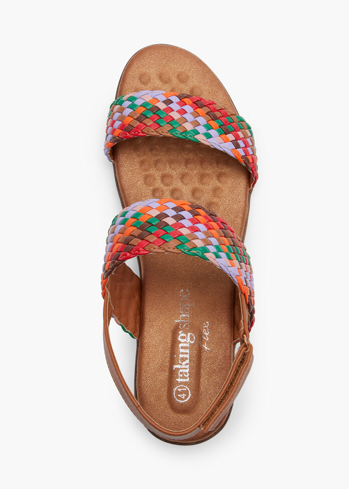 Woven Cork Wedge Sandal, , hi-res