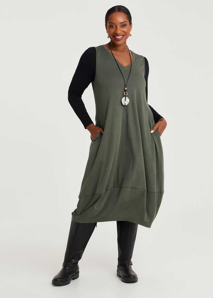 Natural Halo Ponte Dress, , hi-res