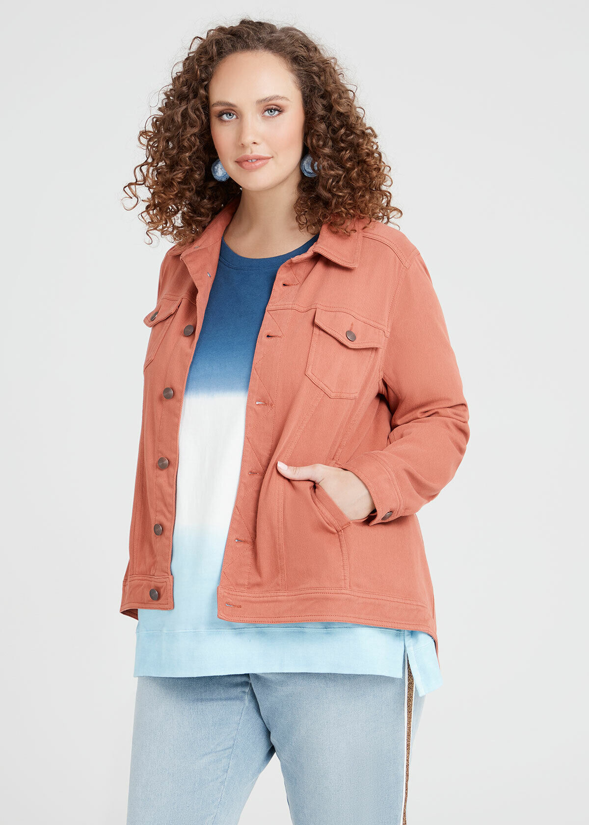 Shop The Best Friend Denim Jacket in 