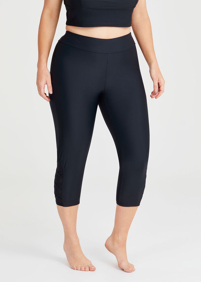 Mesh Detail Swim Legging, , hi-res