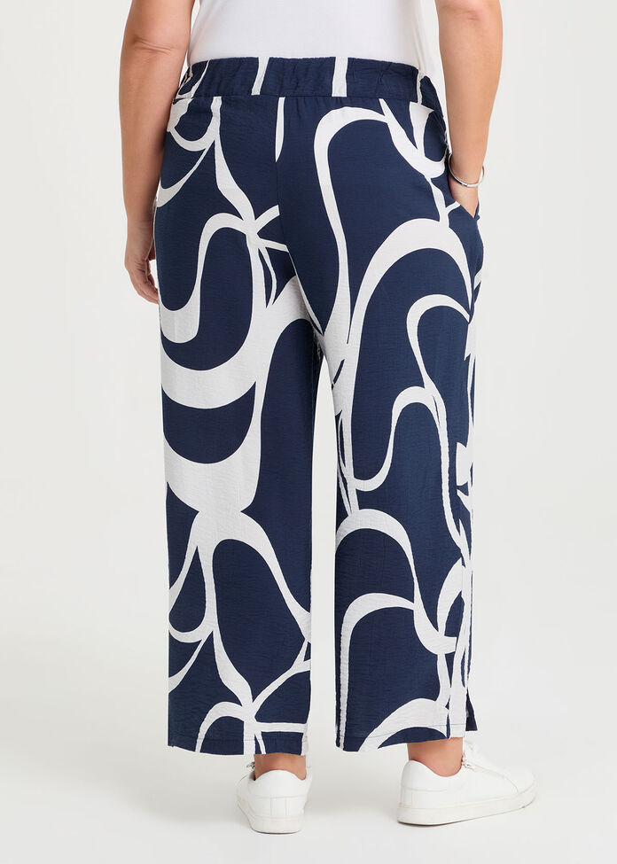 Sailor Button Print Natural Pant, DARK INDIGO/WHITE, hi-res