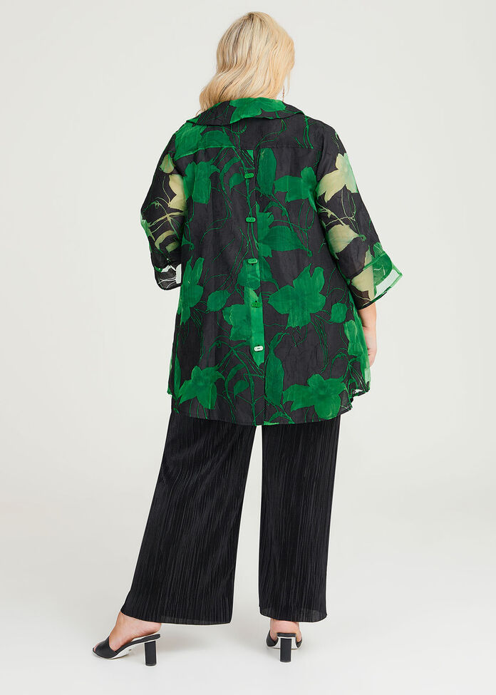 Floral print burn out t-shirt