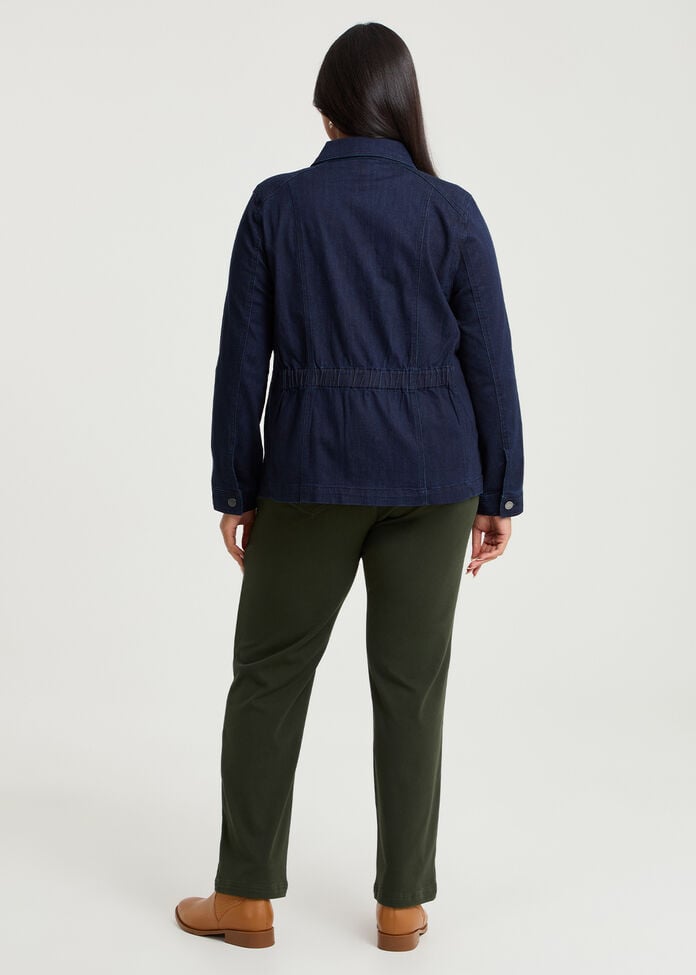 Cotton Blend Casual Denim Jacket, , hi-res