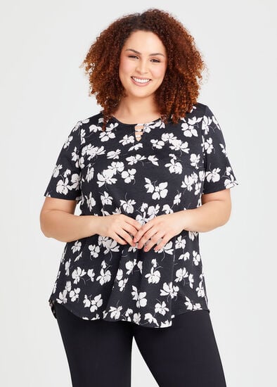 Plus Size Scoop Neck Short Sleeve Top