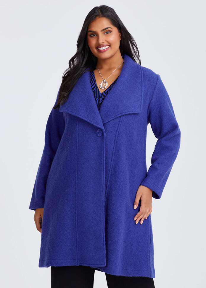 Morgan Boiled Wool Coat, , hi-res
