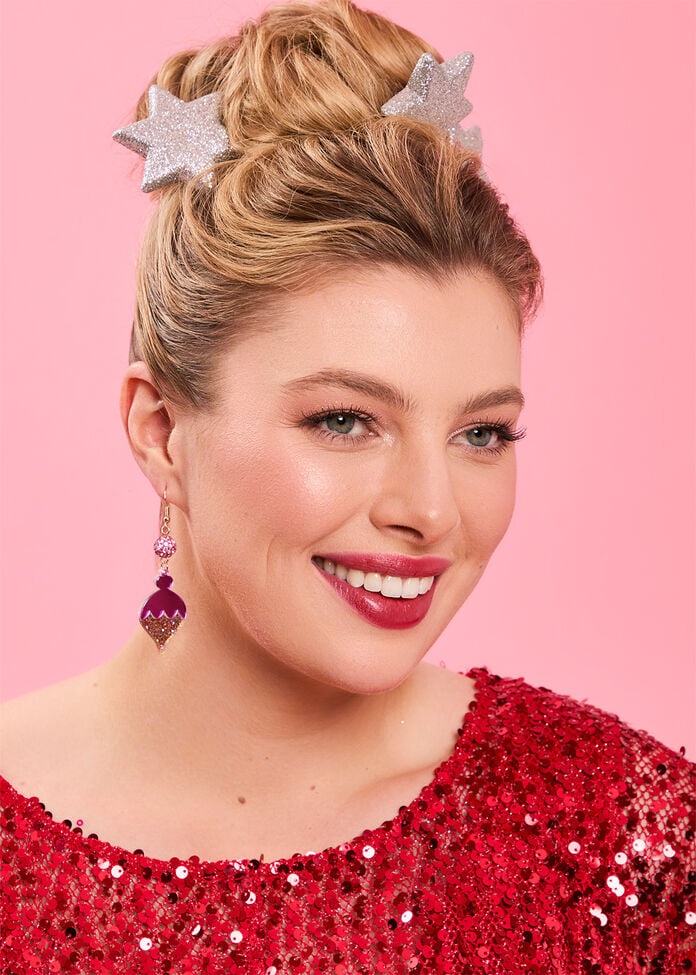 Christmas Bauble Earrings, , hi-res