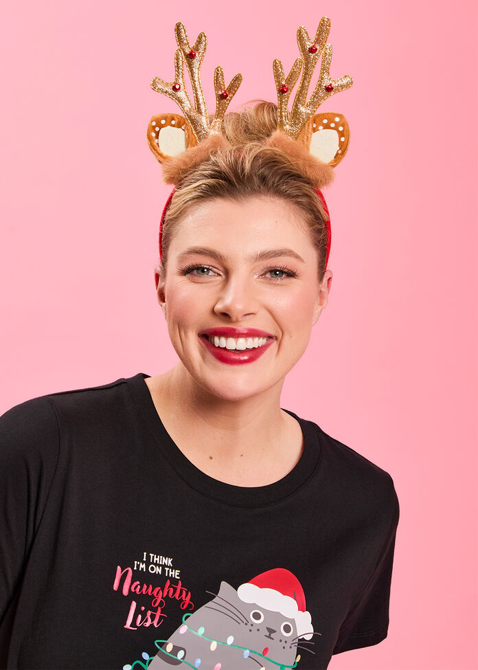 Christmas Reindeer Headband, , hi-res