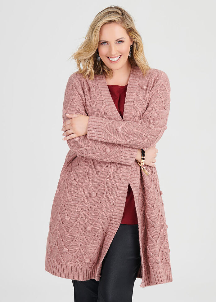 Pom Poms Cardi, , hi-res