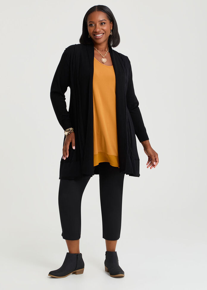 Lettuce Edge Bamboo Knit Cardigan, , hi-res