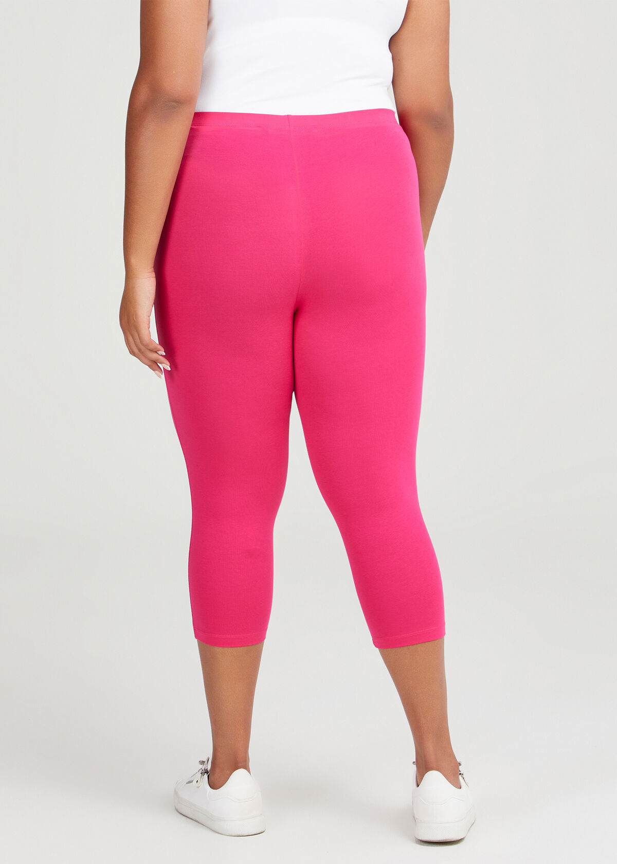 Shop Plus Size Australian Cotton Crop Legging in Red Taking Shape AU