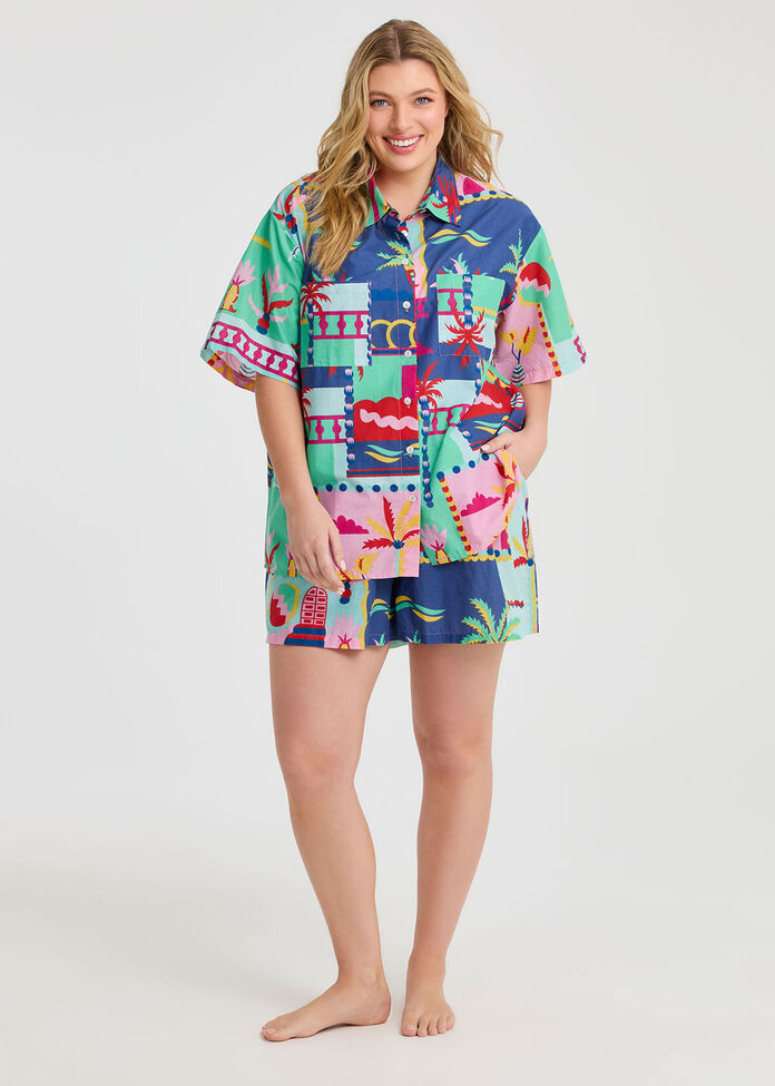 Cotton Beach Sunset Shirt, , hi-res