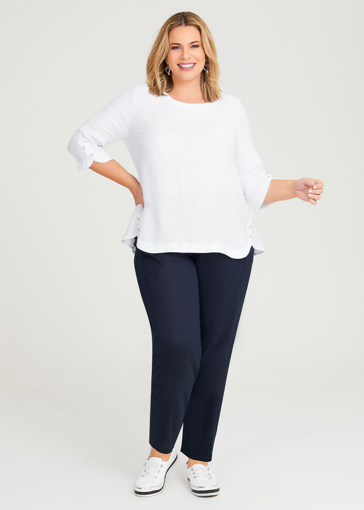 Stretch linen store pants womens