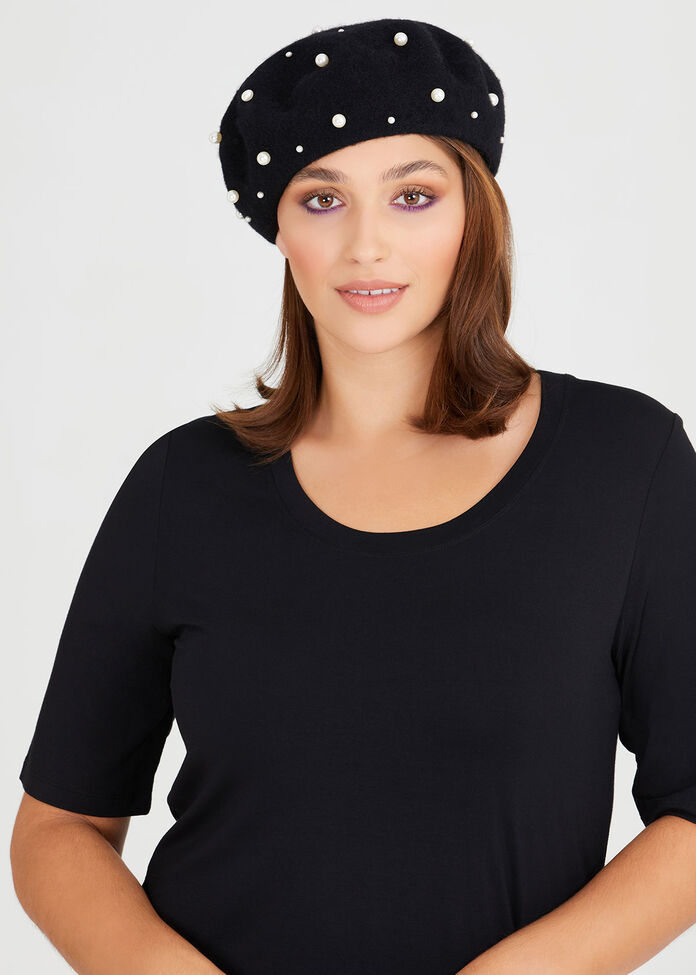 Heads Up Pearl Beret, , hi-res