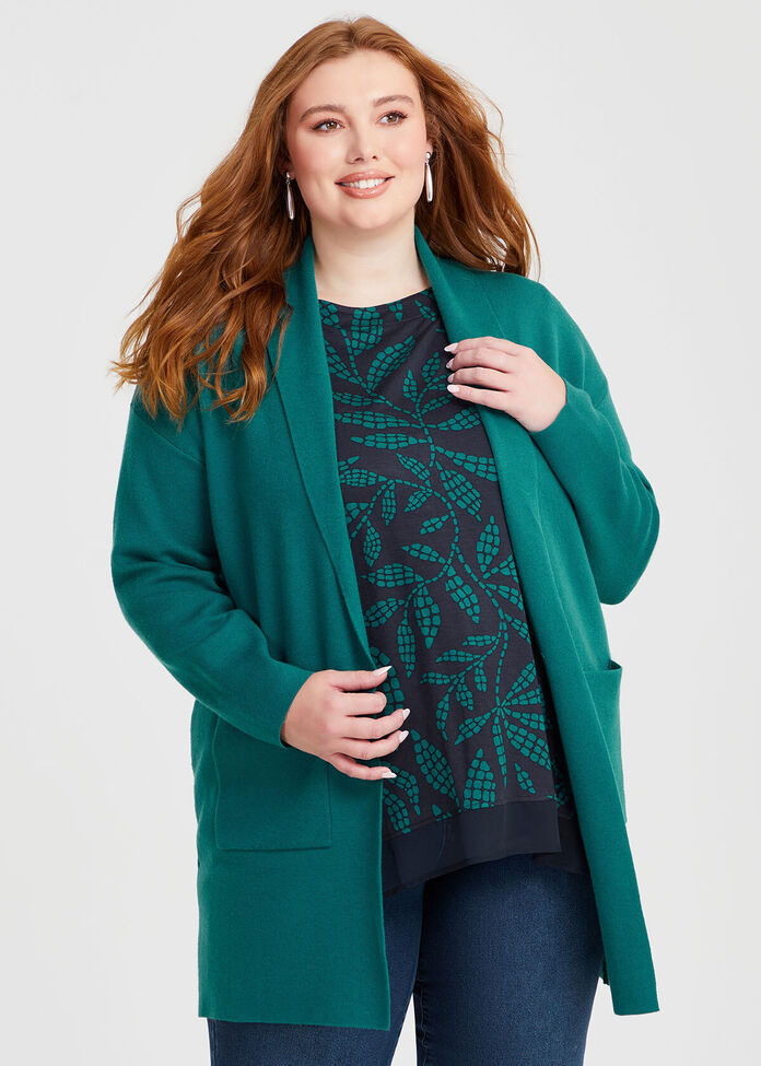 Soft Touch Knit Pocket Cardigan, , hi-res