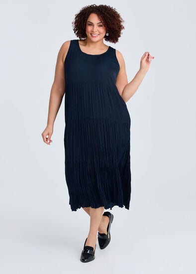 Plus Size Pleated Enya Dress