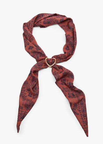 Plus Size Bandana Thin Scarf With Loveheart