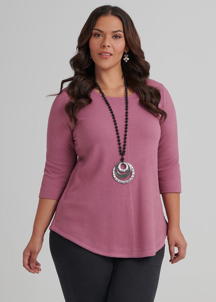 Shop Plus Size Staple Curved Hem Top in Black | Sizes 12-30 | Taking ...