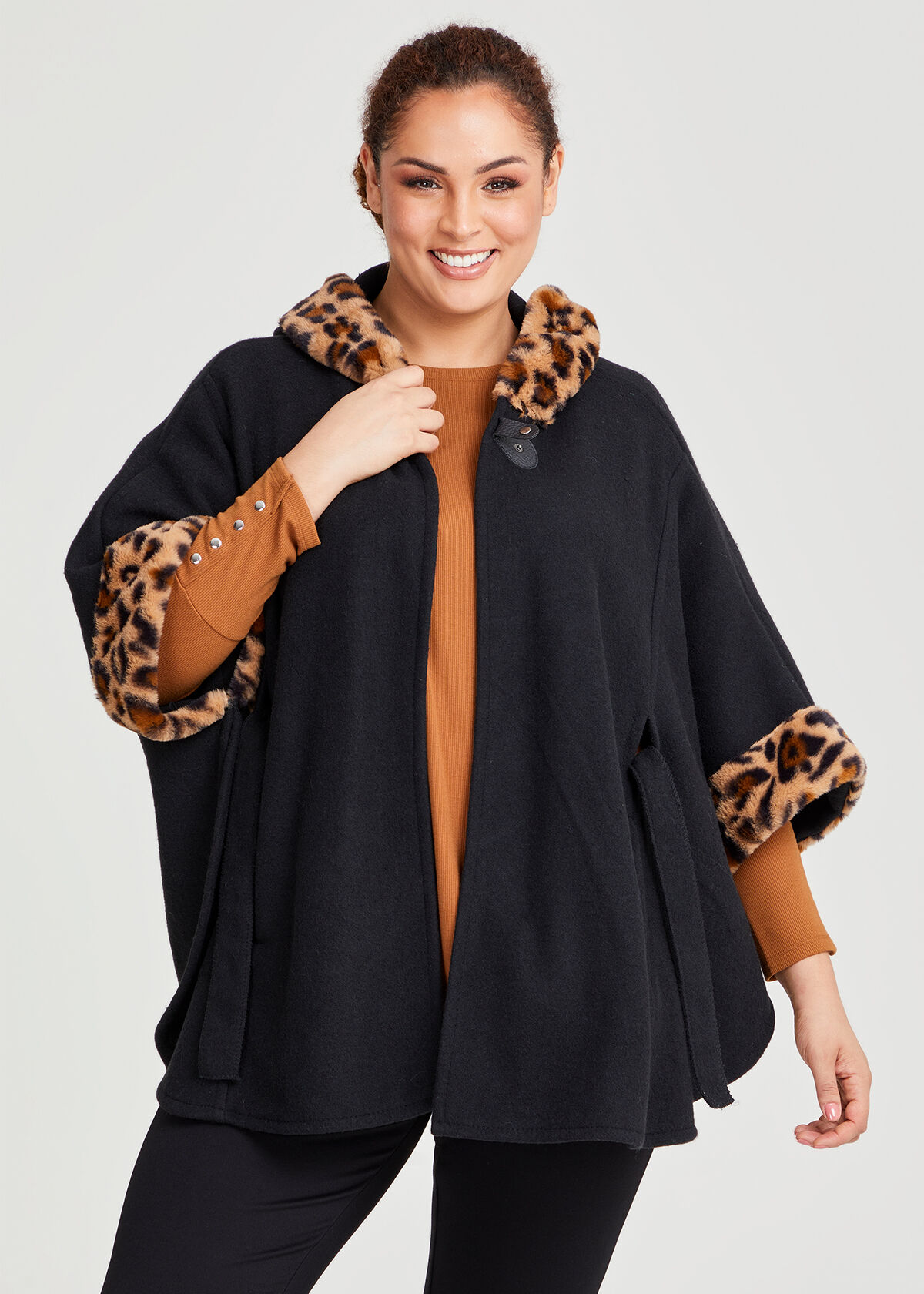 Hooded Fur Cape