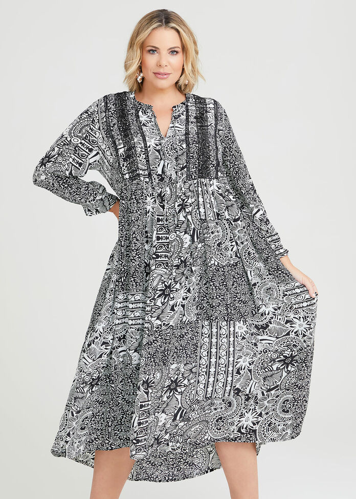 Shop Plus Size Natural Paisley Boho Dress in Print | Taking Shape AU