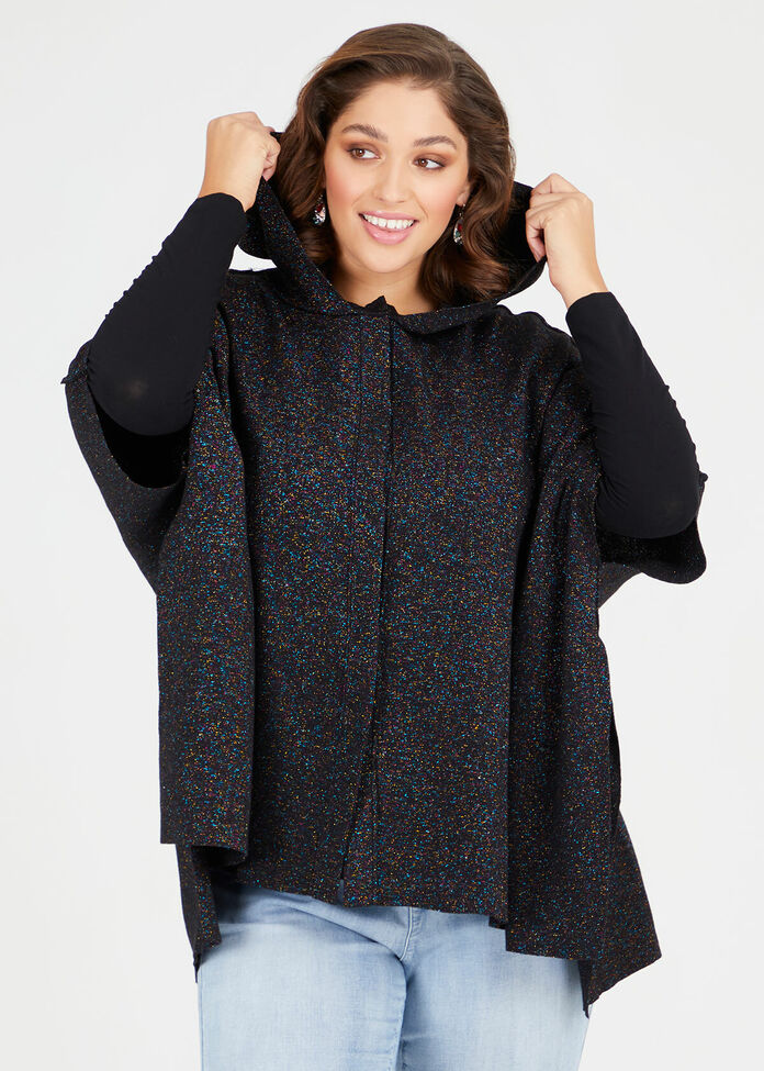 Rainbow Lurex Poncho, , hi-res