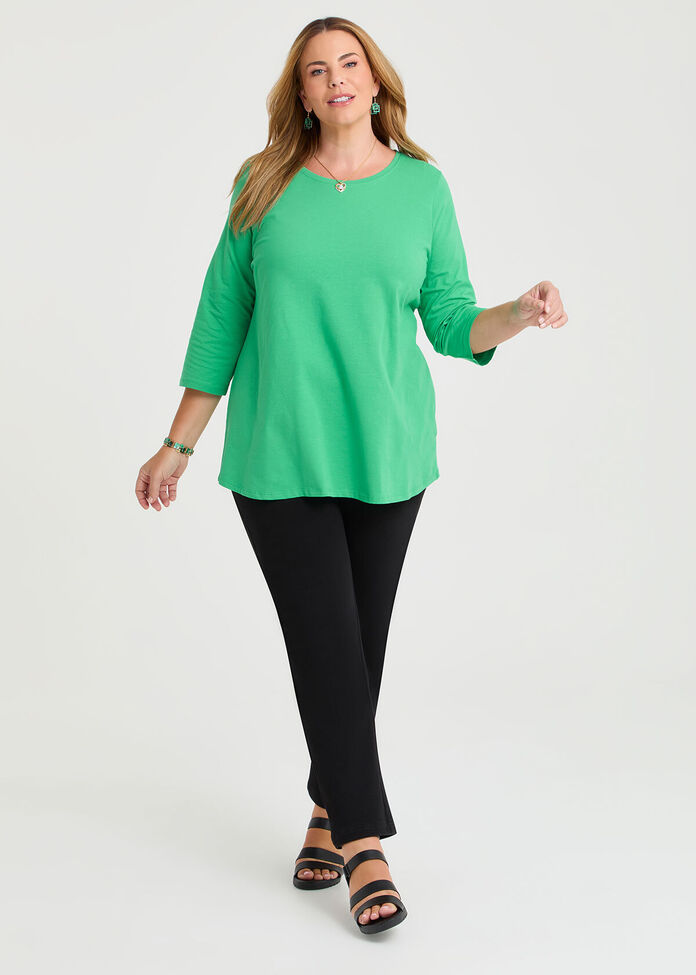 Good Earth Australian Cotton 3/4 T-Shirt, , hi-res