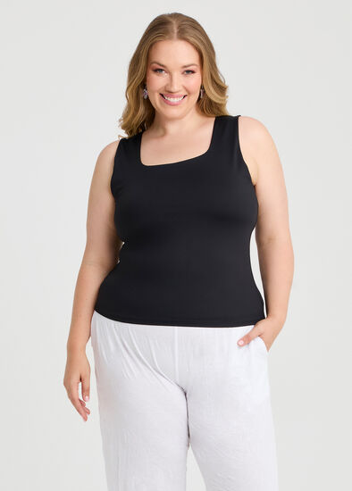 Plus Size Tank Top With Shelf Bra
