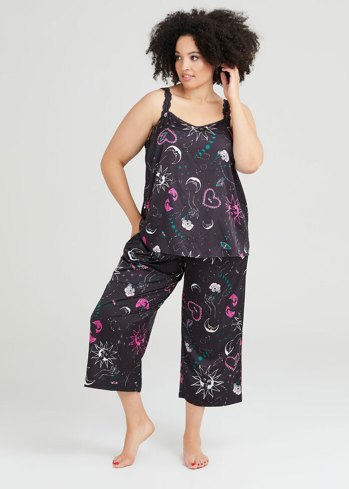 Satin Zodiac Pyjama Top, , hi-res