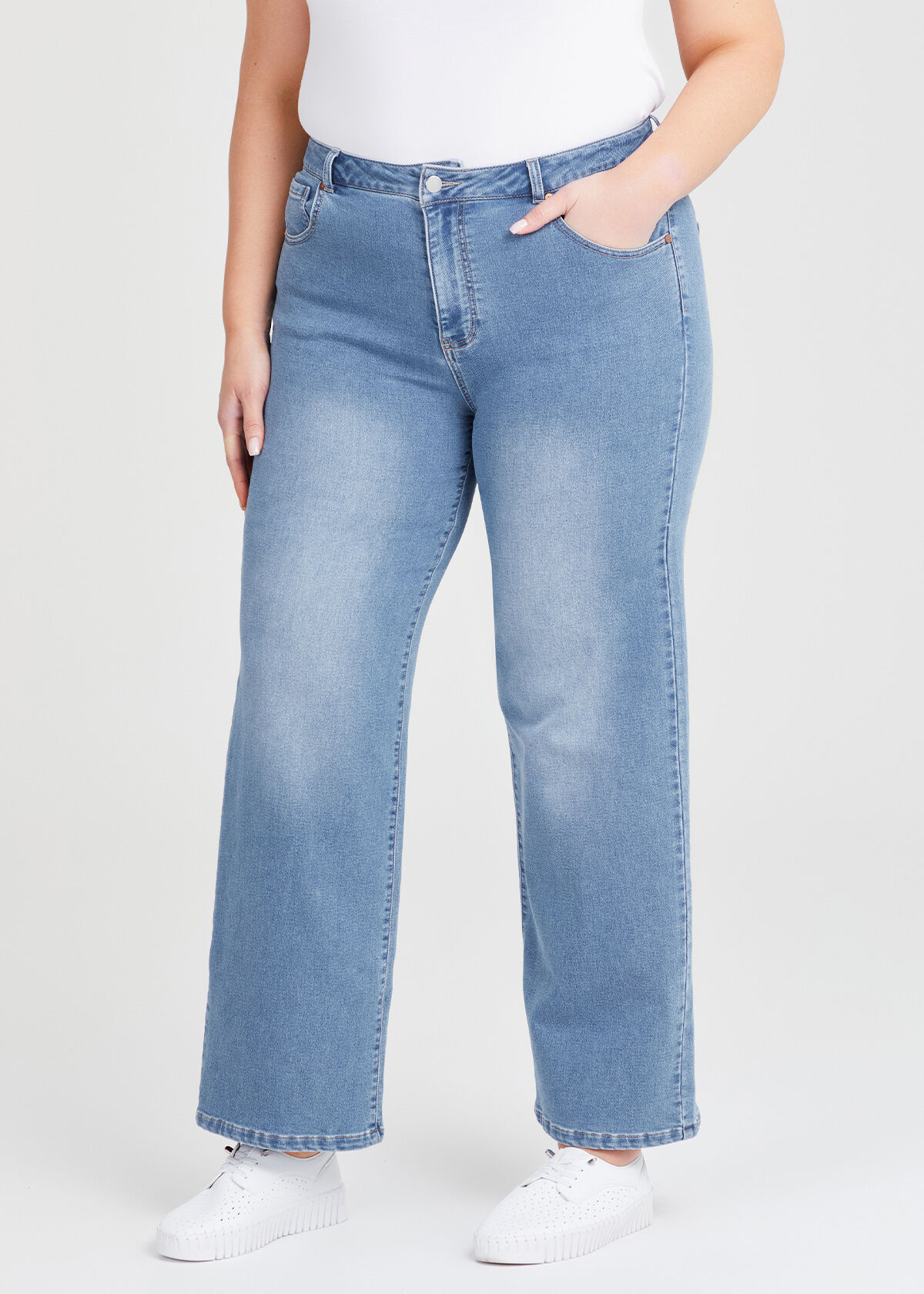 Plus Size Jeans Wide Leg Jeans Denim Pants Taking Shape AU